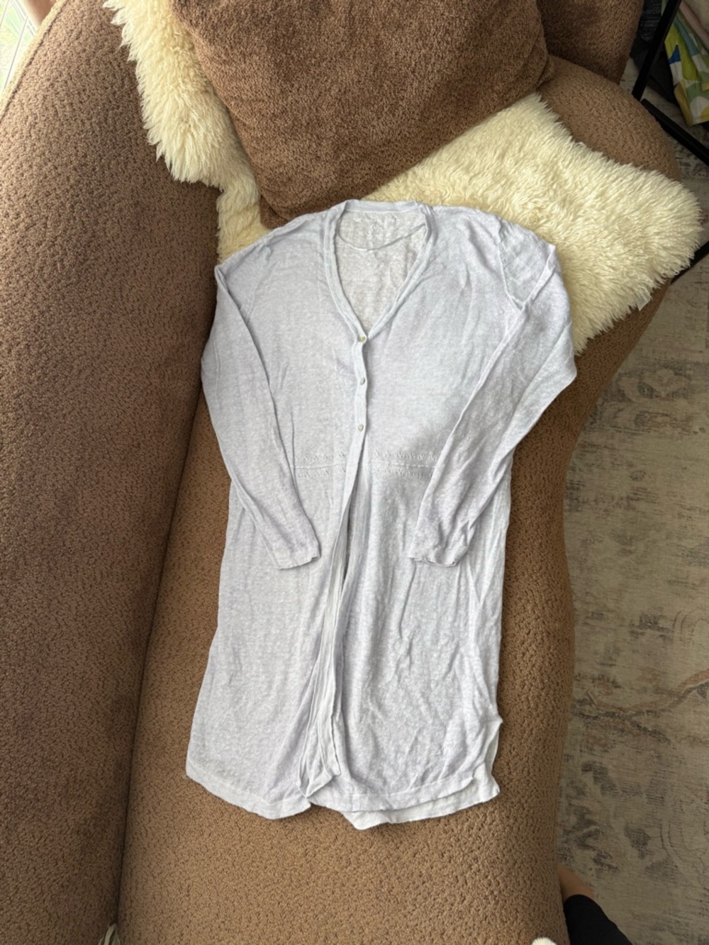 Sandwich Linen Long line Cardigan